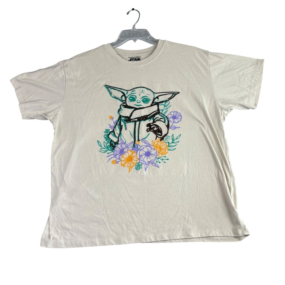 Star Wars‎ Men's 2X The Child Grogu Embroidered Graphic T Shirt Baby Yoda